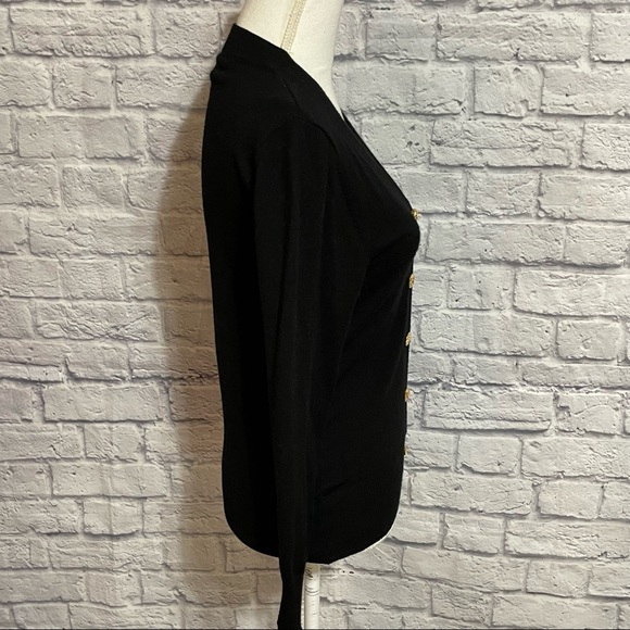 Tory Burch Cardigan Signature T Gold Tone Buttons - Picture 5 of 9